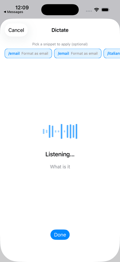 Speak naturally